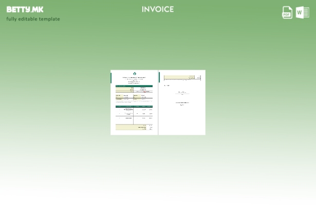Шаблон за фактура за хонорарна услуга во модерен стил